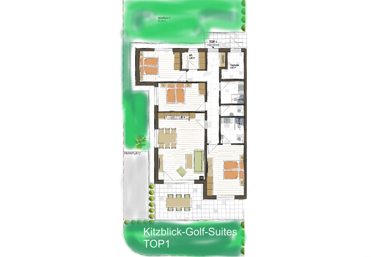 Wohnung in Zell am See - Finest Kitzblick Golf Suites TOP 1